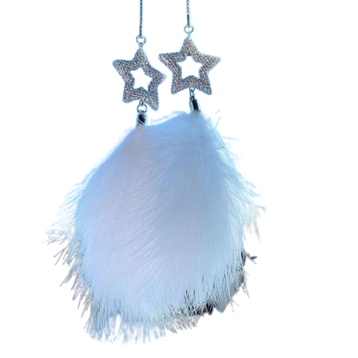 Car Crystal & Feather Hanging Ornament