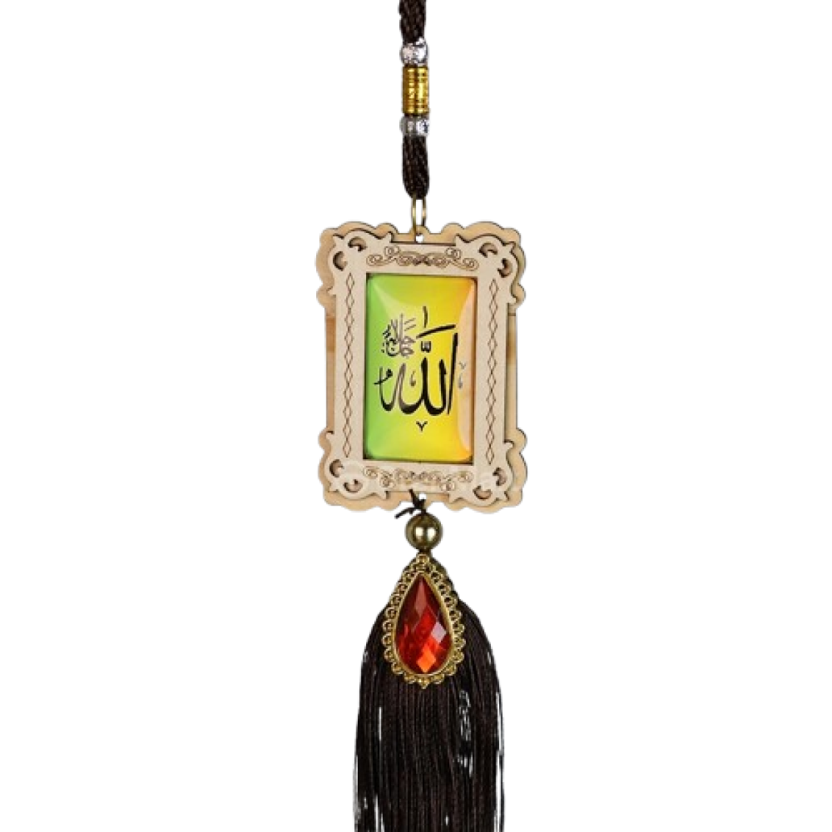 Car Wooden Square Shape Hanging Ornament